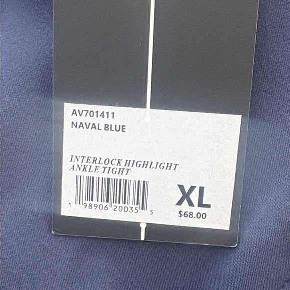 Velocity Interlock Highlight Naval Blue Leggings Women’s XL New NWT - Picture 5 of 7